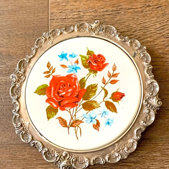 Silver plate hot pad 738 - Picture 3 of 8